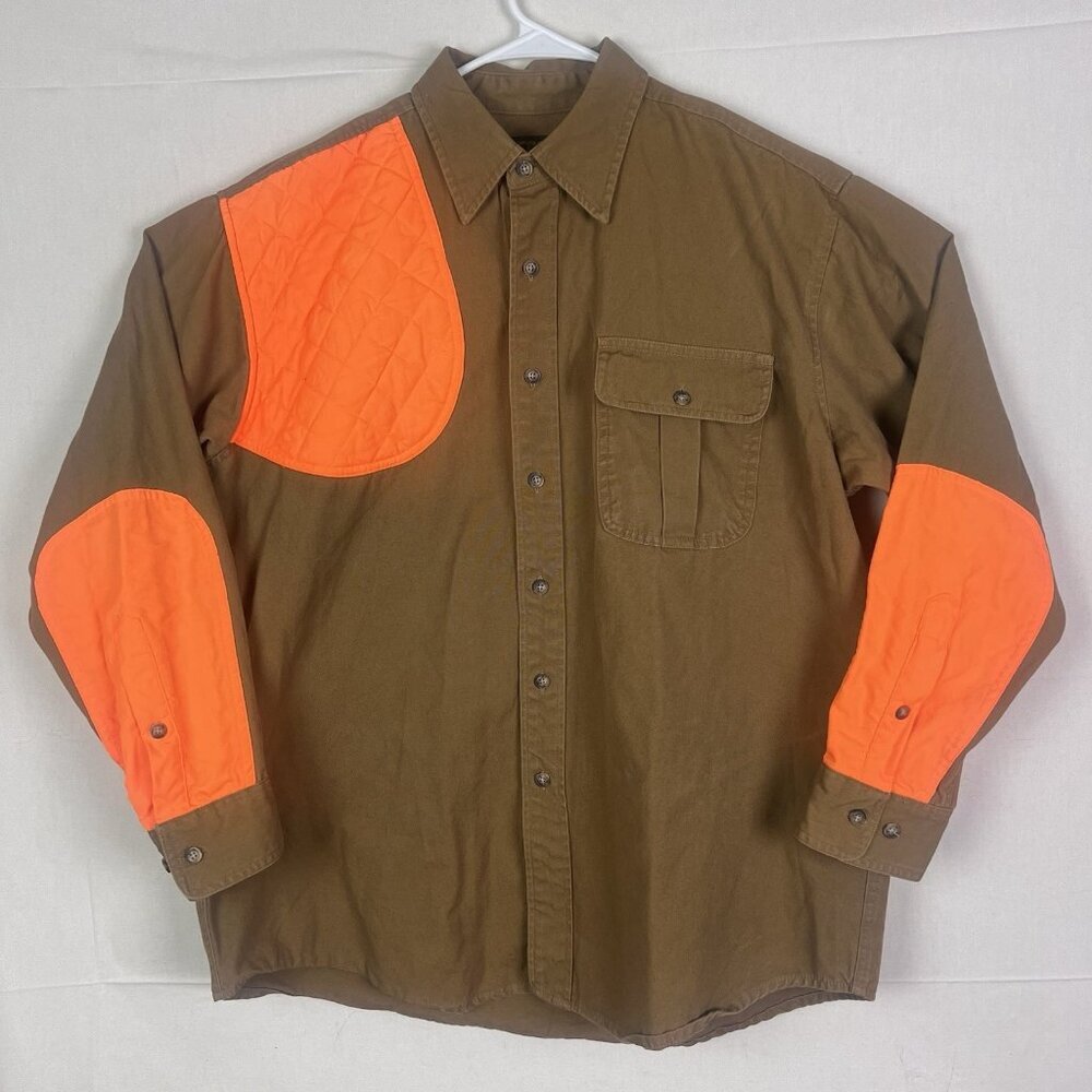 Sierra Trading Post Shirt Men’s Large Hunting Shooting Shoulder Pad Button Up‎